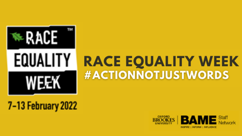 Race Equality Week and BAME Staff Network banner
